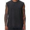 415Nbd4EqWL.jpg Mens Workout Tank Tops Sleeveless Tee Shirts Men Muscle Shirt Gym Acid Wash T Shirts Running Beach Loose Fit Tee