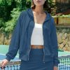 Womens 2 Piece Workout Sets Lounge Matching Sets Zip Up Hoodie and Skirt Gym Clothes Yoga Outfits (Navy Blue,M)