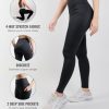 Leggings, Women’s Workout Leggings Front to Back Zipper Design, Black