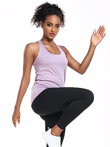 5 Pack Workout Tank Tops for Women, Athletic Racerback Sports Tank Top, Loose Sleeveless Dry Fit Shirts SetA XL