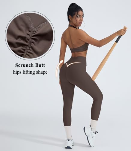 2 Piece Workout Sets for Women Halter Sports Bras Gym Sets Booty Leggings Outfits