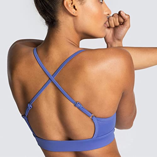 Women's Workout Sets 2 Piece Yoga Outfits High Waisted Biker Shorts and Cross Back Sports Bra Gym Set