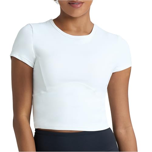 Two Piece Workout Set for Women High Waist Leggings and Short Sleeve Athletic Tops Matching Pilates Gym Sets Yoga Outfits