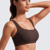 Butterlift Double Lined Square Neck Sports Bras for Women - Wireless V-Shaped Racerback Workout Yoga Top Non Padded
