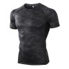 Compression Shirt Men 3 Pack Quick-Dry Athletic Baselayer 4-Way Stretch Moisture-Wicking Short Sleeve Workout Shirts