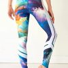 Colorado Threads Watercolor Yoga Pant-Multi Printed-XS Womens Active Workout Yoga Leggings Multi Printed Watercolor S