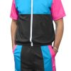 Men's 80s 90s Outfit Vintage Windbreaker Jacket Track Suit Disco Outfits Workout Set