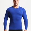 Men's 3 Pack Dry Fit Long Sleeve Compression Shirts Workout Running Shirts