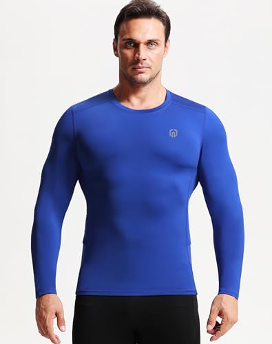 Men's 3 Pack Dry Fit Long Sleeve Compression Shirts Workout Running Shirts