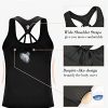 Workout Tank Tops for Women Built in Shelf Bras Padded,Sleeveless Gym Tops Athletic Yoga Shirts