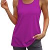 Womens Workout Athletic Tank Tops Loose Gym Yoga Racerback Sleeveless Running Sports Shirts Tops