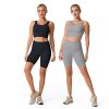 Workout Sets for Women Petite Small Size ，4-Piece Seamless High Waisted Yoga Pants & Sports Bra - Gym Running Wear
