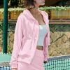 Womens 2 Piece Workout Sets Lounge Matching Sets Zip Up Hoodie and Skirt Gym Clothes Yoga Outfits