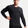 Men's 3 Pack Dry Fit Long Sleeve Compression Shirts Workout Running Shirts