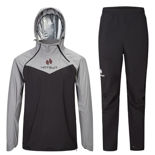 HOTSUIT High Tech Men’s Sauna Suit Sweat Jacket for Fitness Temperature Sensitive Logo Machine Washable