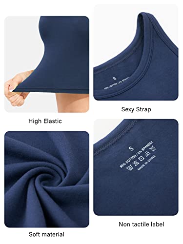 Crop Tops For Women Workout Cropped Tank Top High Neck Camisole Yoga Shirts Athletic Undershirts 4 Pack