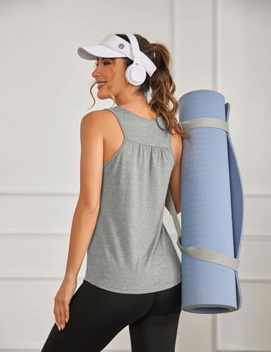 Workout Tank Tops for Women Racerback Loose Fit Yoga Top Sleeveless Gym Shirt Running Athletic Tanks Pack S-3XL