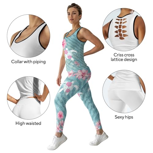Workout Sets 2 Piece, Women High Waist Leggings Tank Top, Activewear Set For Women, Sport Outfit, Mom's Gifts