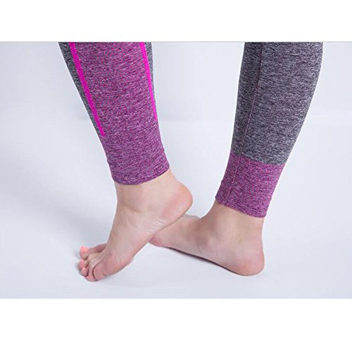 Women's Yoga Leggings Exercise Workout Pants Sports Running & Everyday Wear(S-XL) (Large, Pink)