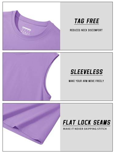 Tank Top for Men Moisture Wicking Cotton Sleeveless Shirts Muscle Gym Workout Causal Summer Tank Tops