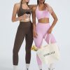2 Piece Workout Sets for Women Halter Sports Bras Gym Sets Booty Leggings Outfits