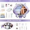 Gym Bag for Women, Travel Duffel Bag with USB Charging Port, Weekender Overnight Bag with Wet Pocket and Shoes Compartment for