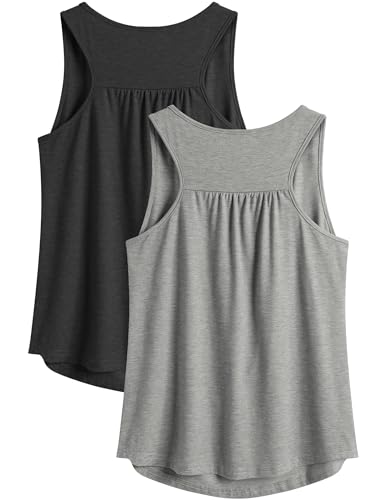 Workout Tank Tops for Women Racerback Loose Fit Yoga Top Sleeveless Gym Shirt Running Athletic Tanks Pack S-3XL