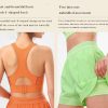 2 Packs Breathable Workout Shorts Pants Sports Bra Set for Women,Women's Gym Short Trousers Outfits Set.