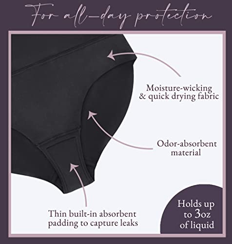 Leakproof Womens Leggings: Leggings with Pockets Designed with Built-in Bladder Leakage Pads for Women (25" Inseam)