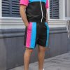 Men's 80s 90s Outfit Vintage Windbreaker Jacket Track Suit Disco Outfits Workout Set