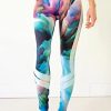 Colorado Threads Watercolor Yoga Pant-Multi Printed-XS Womens Active Workout Yoga Leggings Multi Printed Watercolor S