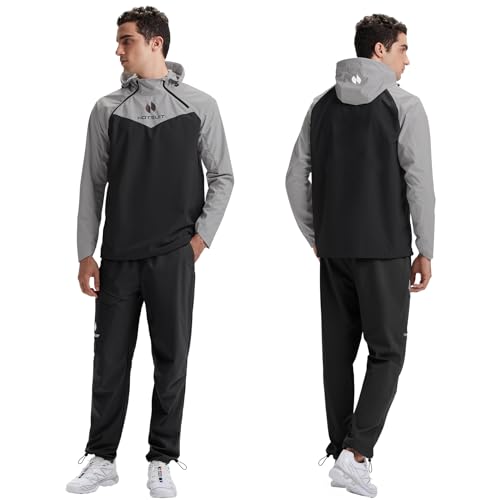 HOTSUIT High Tech Men’s Sauna Suit Sweat Jacket for Fitness Temperature Sensitive Logo Machine Washable