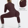 2 Piece Workout Sets for Women Zip Up Jacket Gym Leggings with Pockets Yoga Sets
