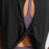 Open Back Short Sleeve Crop Top for Women Loose Athletic Yoga Workout Shirts Casual Cropped T-Shirts
