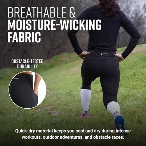 Women’s Flex-Fit High-Waisted Capri Compression Leggings, High-Performance 4-Way Stretch Yoga Pants with Non-Slip Waistband