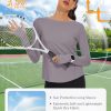Women's Long Sleeve Running Shirts Workout Tops UPF 50+ Sun Shirt Quick Dry Athletic T-Shirts with Watching Window