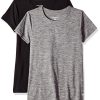Women's Active Quick Dry Tech Stretch Short-Sleeve Crewneck T-Shirt (Available in Plus Size), Multipacks
