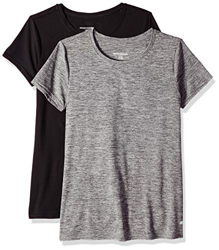 Women's Active Quick Dry Tech Stretch Short-Sleeve Crewneck T-Shirt (Available in Plus Size), Multipacks
