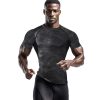 Compression Shirt Men 3 Pack Quick-Dry Athletic Baselayer 4-Way Stretch Moisture-Wicking Short Sleeve Workout Shirts