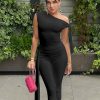 Two Piece Sets for Women Sleeveless Off the Shoulder Tops High Waist Bodycon Capri Pants Summer Outfits Clubwear