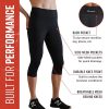 Women’s Flex-Fit High-Waisted Capri Compression Leggings, High-Performance 4-Way Stretch Yoga Pants with Non-Slip Waistband