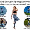 Sea Legs Sun Protective Leggings with 60+ UPF Protection - for Yoga, Surfing, Swim, Diving, Snorkeling, Water Sports