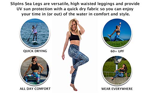 Sea Legs Sun Protective Leggings with 60+ UPF Protection - for Yoga, Surfing, Swim, Diving, Snorkeling, Water Sports