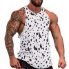 Dalmatian Skin Men's Tank Tops Print Sleeveless Shirts Workout Gym Muscle T Shirts Tee Tops