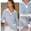 Women Fall Two Piece Sets Cotton Striped Set Sweatshirt Matching Skort Skirt Sweatsuits Workout Tracksuit Outfits 2025